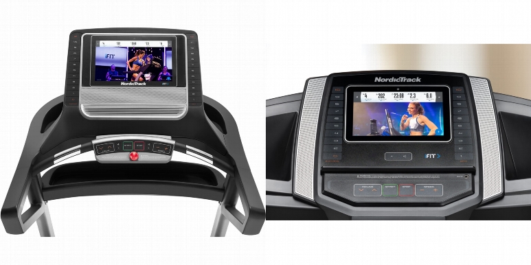 Consoles of NordicTrack T Series 9.5S and NordicTrack T Series Treadmill 6.5S.