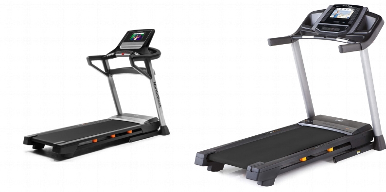 Side by side comparison of NordicTrack T Series Treadmill 8.5S and NordicTrack T Series Treadmill 6.5S treadmills.
