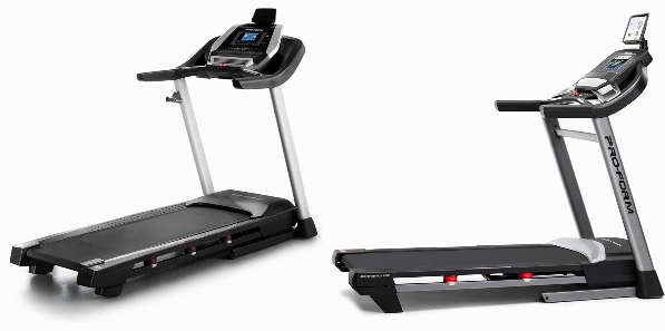 Side by side comparison of ProForm 905 CST and ProForm Performance 600i treadmills.