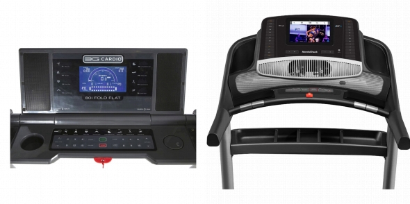 Consoles of 3G Cardio 80i and NordicTrack Commercial 1750.