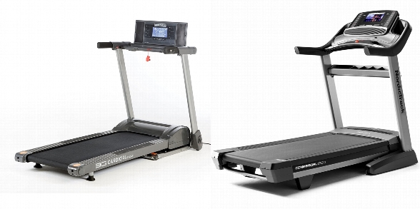 Side by side comparison of 3G Cardio 80i and NordicTrack Commercial 1750 treadmills.