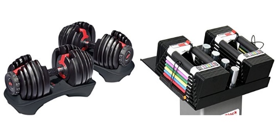 Bowflex SelectTech 552 Adjustable Dumbbells vs PowerBlock Personal Trainer Set