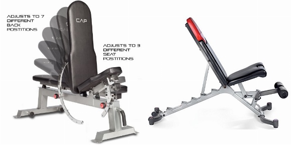 CAP Barbell Deluxe Utility Weight Bench vs Bowflex SelectTech 5.1 Adjustable Bench