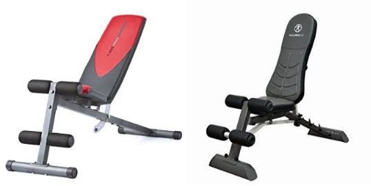 Weider Pro 255 L Slant Board Ab Bench vs Marcy Deluxe Utility Bench SB-10100