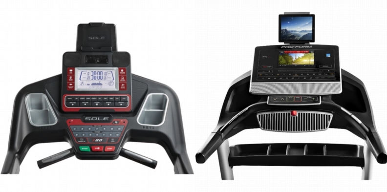 Consoles of Sole F80 and ProForm Pro 9000.