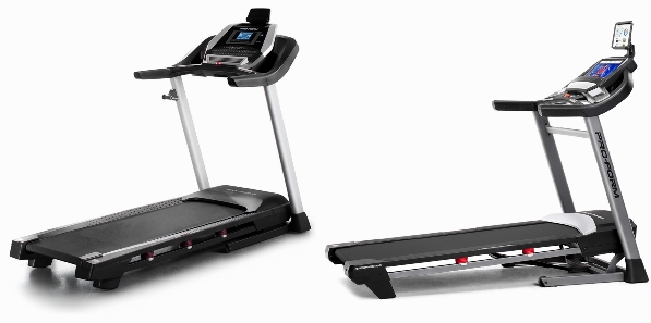Side by side comparison of ProForm 905 CST and ProForm Performance 800i treadmills.