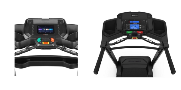 Consoles of Bowflex T7 and Bowflex BXT8J.