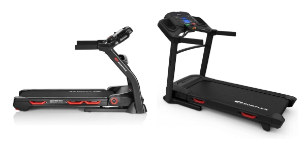 Side by side comparison of Bowflex T7 and Bowflex BXT8J treadmills.